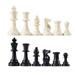 Ludlz 32Pcs/Set Black & White Plastic Medieval Chess Pieces Game Chessmen 65/75/95mm