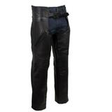 Milwaukee Leather USA MADE MLCHM5001 Men s Black Cloak Classic Premium Leather Motorcycle Chaps XX-Large