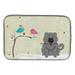 Christmas Presents between Friends Chow Chow Blue Dish Drying Mat