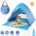 HTB Beach Tent Anti-UV Pop Up Sun Shelter Beach Tent With Carry Bag for 2-3 Person Lightweight & Easy Setup Beach Tent Blue