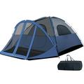 Gymax 6-Person Large Family Camping Dome Tent W/ Screen Room Porch & Removable Rainfly
