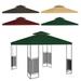 10 x10 Gazebo Canopy Top Replacement 2 Tier Patio Pavilion Cover UV30 Sunshade