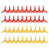 RC Propellers 80mm 3 Inch 3-Vane for 130 DC Motor with 2m Shaft Red Yellow 40 Pieces