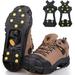 Crampons Ice Traction Cleats Large - Lightweight Traction Cleats for Walking on Snow & Ice - Anti Slip Shoe Grips Quickly & Easily Over Footwear - Portable Ice Grippers for Shoes & Boots