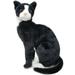 Tate the Tuxedo Cat | 14 Inch Stuffed Animal Plush Black and White Kitten | By Tiger Tale Toys