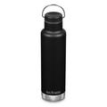 Klean Kanteen Classic Insulated Water Bottle with Loop Cap - Stainless Steel Water Bottle - 20 Oz Black