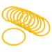 Uxcell 8.5cm Plastic Carnival Ringtoss Rings Hoop Party Favor Game Yellow 12 Pack