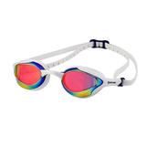 Open Wate Swim Goggles (Molten Pearl = Revo Lens in White Frame) Anti Fog Lenses Silicone In-Socket Eye Cups Four Interchangeable Nose Bridges and Adjustable Strap for Water-Tight Seal for Triathlon