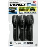 Bell+Howell Taclight Tactical Flashlight 3 Pack Waterproof & Weatherproof Aircraft Grade Aluminum Construction 5 Light Modes with 50 000 Hour Cree LEDs 40x Brighter As Seen on TV