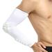 Sport Compression Arm Sleeve Long Elbow Pads Sleeve Breathable Polyester Spandex Arms Cover Protector for Men Women Basketball Golf Running Football Cycling White L