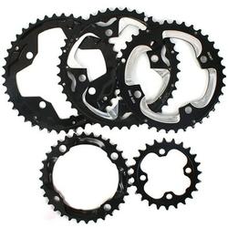 64/104 BCD Bike Chainring Set 22T 24T 26T 32T 38T 42T 44T Steel CNC Alloy Double/Triple MTB Chainring 4 Bolts Mountain Bicycle Chainrings fit 8 9 10 Speed Compatible
