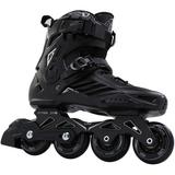 LIKU Unisex Professional Inline Skates for Women Men Adult Youth Black Rollerblade(Men 8 Women 9)