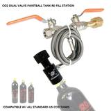 Maddog Paintball CO2 Fill Station CO2 Dual Valve Bottle Refill Station for 12oz 16oz 20oz + CO2 Tanks