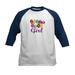 CafePress - Jelly Bean Girl Kids Baseball Jersey - Kids Cotton Baseball Jersey 3/4 Sleeve Shirt