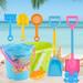 Happy Date Beach Toys Sand Toys Set for Kids Bucket with Sifter Shovel Rake Watering Can Sand Molds for Kids & Toddlers