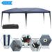 QXDRAGON 10x20 FT EZ Pop Up Canopy Tent Party Tent Outdoor Event Gazebo Waterproof with Roller Bag Blue