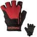 Contraband Black Label 5120 Pro Series Amara Leather Lifting Gloves w/Jar Grip Palm- Durable Light - Medium Padded Amara Leather Gym Gloves - Perfect Classic Lifting Gloves (Pair) (Red Small)