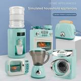 Shulemin Pretend Play Kithen Toy Stimulate Imagination Exercise Social Skills Kitchen Toy Electronic Play Pretend Play Toy Washing Machine Bread Machine Stove Oven for Kids