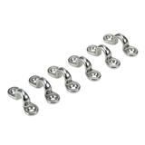 6Pcs Kayak Pad Eyes Stainless Steel Tie Down Deck Loops Shock Cord Fastening Gear Replacement Kit