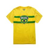 Icon Sports Youth Brazil Game Home Soccer Poly Shirt Soccer Jersey -01 YL