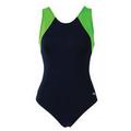 Dolfin Women s Moderate Lap Color Block Swimsuit in Navy/Lime Size 6