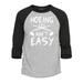 Shop4Ever Men s Hoeing Ain t Easy Raglan Baseball Shirt XX-Large Heather Grey/Black