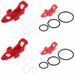 4sets Hot 3 Rubber Rings Plastic Rubber Jig Lures Holders Fishingrod Fishing Gear Safe Hanger RED