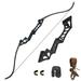 60 70lbs Black Metal Riser Recurve Bow for Outdoor Hunting Archery Competition Shooting Right Hand Adult Takedown Long Bow