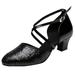 Bkolouuoe Wicker Wedges Women Women s Rumba Waltz Prom Ballroom Latin Salsa Dance Shoes Square Dance Shoes Heel Strap Sandal