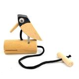 Wood Woodpecker Toy Pull Rope Bird Woodpecker Kids Musical Tone Block Percussion Toy Musical Enlightenment