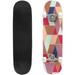 Navy blue red brown pink and light green multi colored blocks seamless Outdoor Skateboard Longboards 31 x8 Pro Complete Skate Board Cruiser