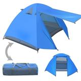 Sunrise Portable Tent 1-2 Person For Hiking Backpacking W/.Double Layer 1 Door Carry Bag Blue