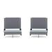 Flash Furniture Set of 2 Grandstand Comfort Seats by Flash - 500 lb. Rated Lightweight Stadium Chair with Handle & Ultra-Padded Seat Gray