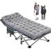 ABORON Folding Camping Cot for Adults & Kids Folding Guest Bed Cots Sleeping Cot Folding Bed with 2 Sided Mattress & Carry Bag