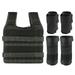 CACAGOO Max Loading 15kg/35kg Adjustable Vest Weight Exercise Weight Loading Cloth Strength Training with 6kg Leg Weight 5kg Arm Weight (Empty)