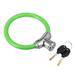 39cmx12mm Bicycle Locks Cable Portable Security Bicycle Anti Theft Ring Lock with Key Green