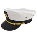 Yubnlvae White Cap Sailor Navy Ship Hat Gold Yacht Bo at Baseball Caps White