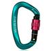 OWSOO 25KN Professional Climbing Carabiner Screw Locking Gate Carabiner Heavy Duty D-shape Climbing Buckle D-ring Carabiner Lightweight Hammock Locking Clip for Climbing Rappelling Canyoning Hammo