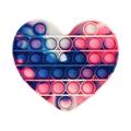 Spring hue Bubble Push Pop Fidget Toy Kids Heart Shape Stress Relief Educational Toy