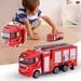 Toy Cars for 3 Year Old Boys Die-cast Alloy Fire Truck Toys Set Fire Fighting Sandbox Game Rescue Cars Tower Gift for 3+ Metal Remote control car