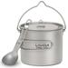 Lixada 750ml900ml1100ml Lightweight Titanium Pot with Folding Spork for Outdoor Camping Hiking Backpacking Picnic