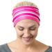 RiptGear Yoga Headbands for Women and Men Pink Striped