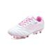 Tenmix Girls & Boys Basketball Non Slip Athletic Shoe Mens Lace Up Soccer Cleats Children Sport Sneakers Pink Long 2.5Y