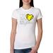 Wild Bobby My Heart Is On That Tennis Field Sports Women Slim Fit Junior Tee White Medium