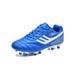 Difumos Unisex Lace Up Sport Sneakers Boys Comfort Long Nail Soccer Cleats Mens Breathable Short Nail Football Shoes Blue Long 4.5Y