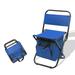 Back to School Saving! Feltree Outdoor Folding Chair With Cooler Bag Compact Fishing Stool Fishing Chair With Double Oxford Cloth Cooler Bag for Fishing/Beach/Camping/Family/Outing