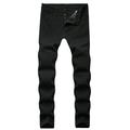 Jeans for Men s Capri Trouser Hip-hop Ripped Holes Motorcycle Denim Pant Slim Stretch Plus Size Cargo Pants