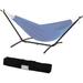 Dkelincs Double Hammock Stand Only Steel Adjustable 2 Person Hammock Stand with Carrying Case Black