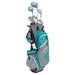 NEW Lady Edge by Tour Edge Complete Golf Set (Half/Starter) Turquoise/White with Stand Bag Petite
