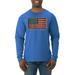 Wild Bobby American Game Flag Baseball Bat Ball Sports Men Long Sleeve Shirt Royal Medium